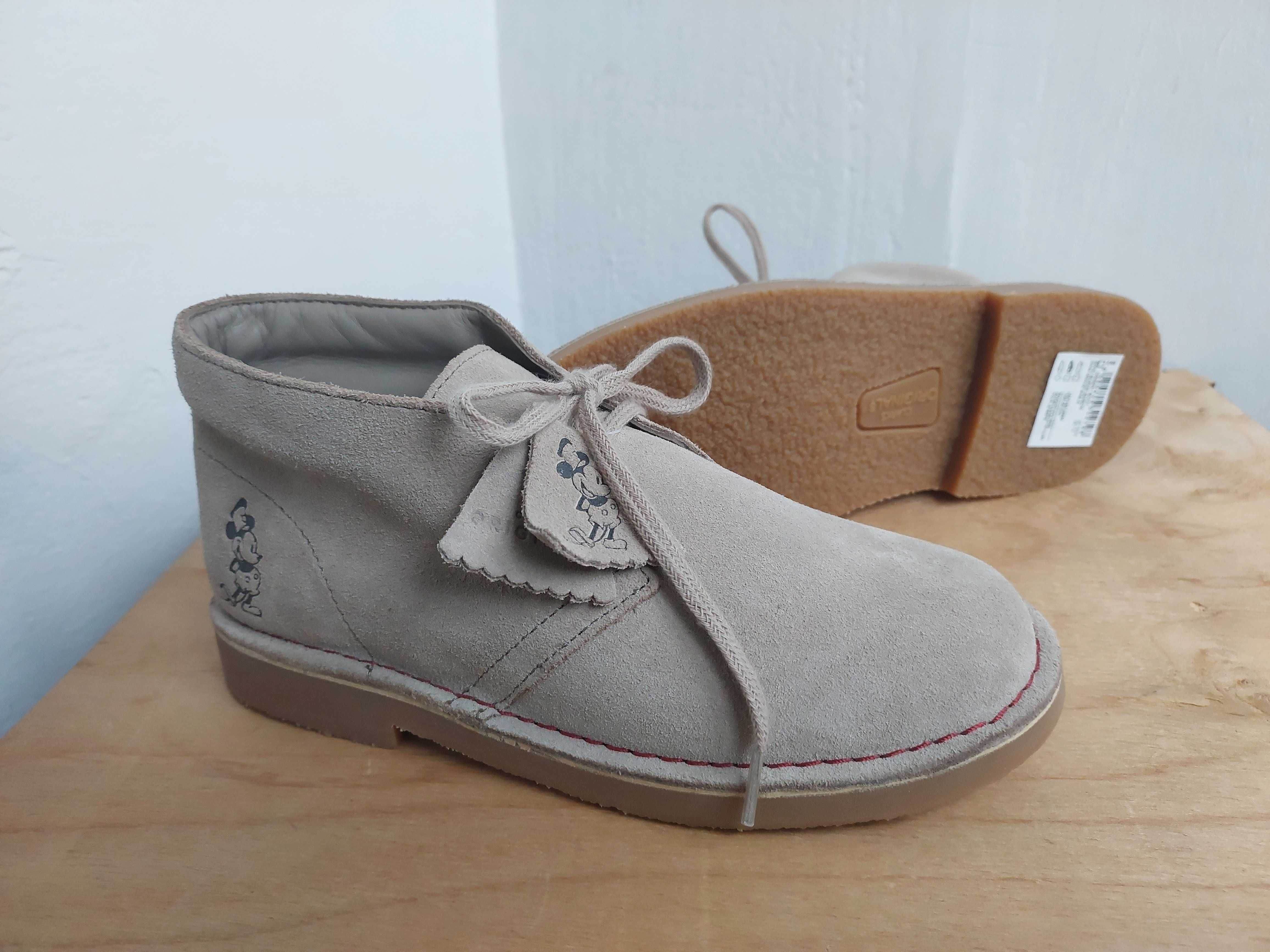 Дитячі черевики/ботінки бежеві 32 р. Clarks з Мікі Маусом. Нові