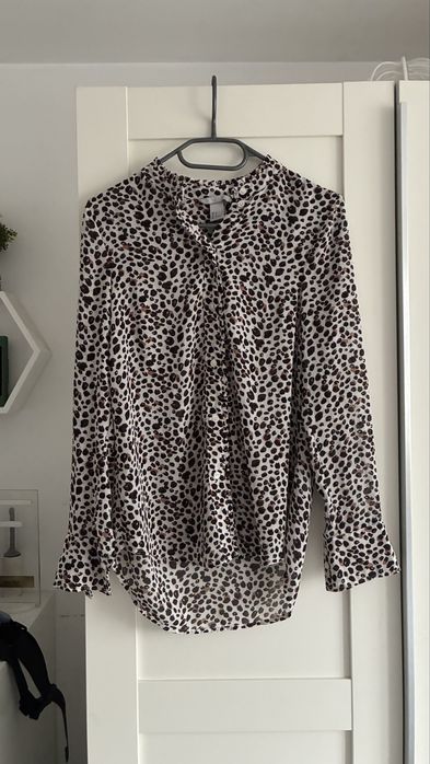 Bluzka koszula w panterke XS/34 H&M lekka letnia