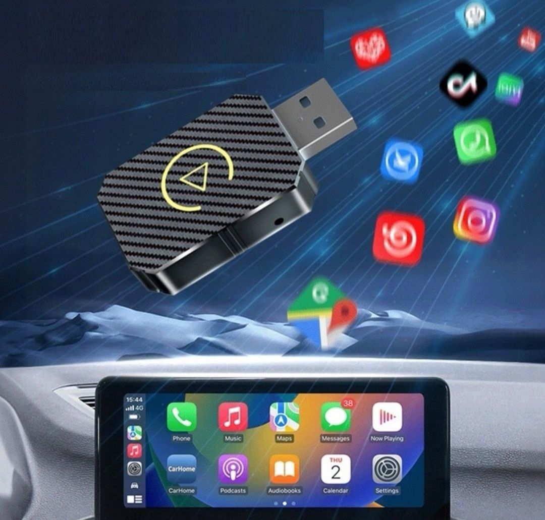Bezprzewodowy adapter Carplay AIBox Wireless Android 2w1 Auto Plug and