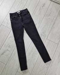 Zara spodnie jeansowe dżinsowe jeansy dżinsy czarne skinny rurki 34 XS