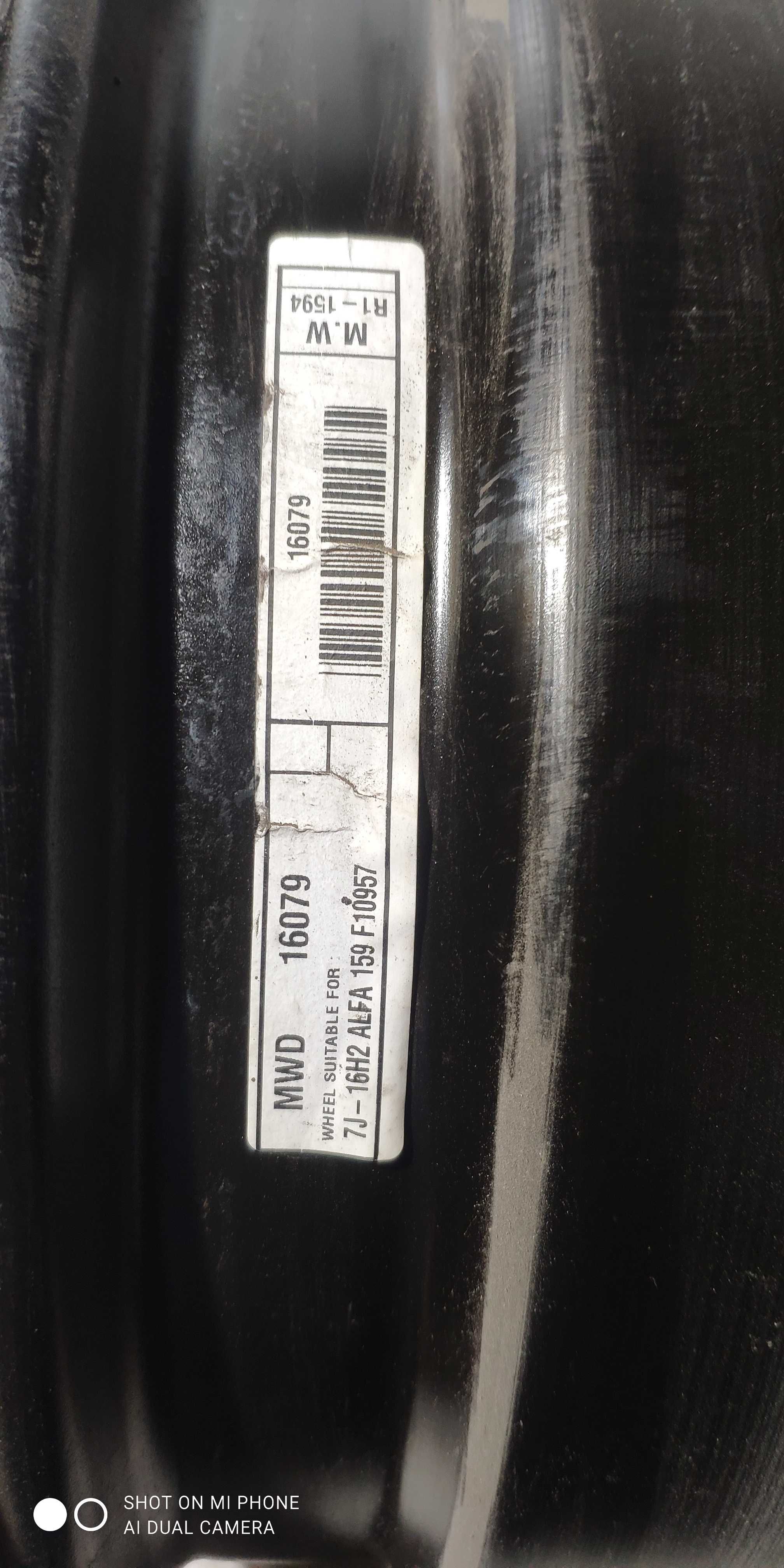 Felgi 5x110 ALFA ROMEO 159 16 stalowe 7Jx16H2 komplet 4szt proste 2szt