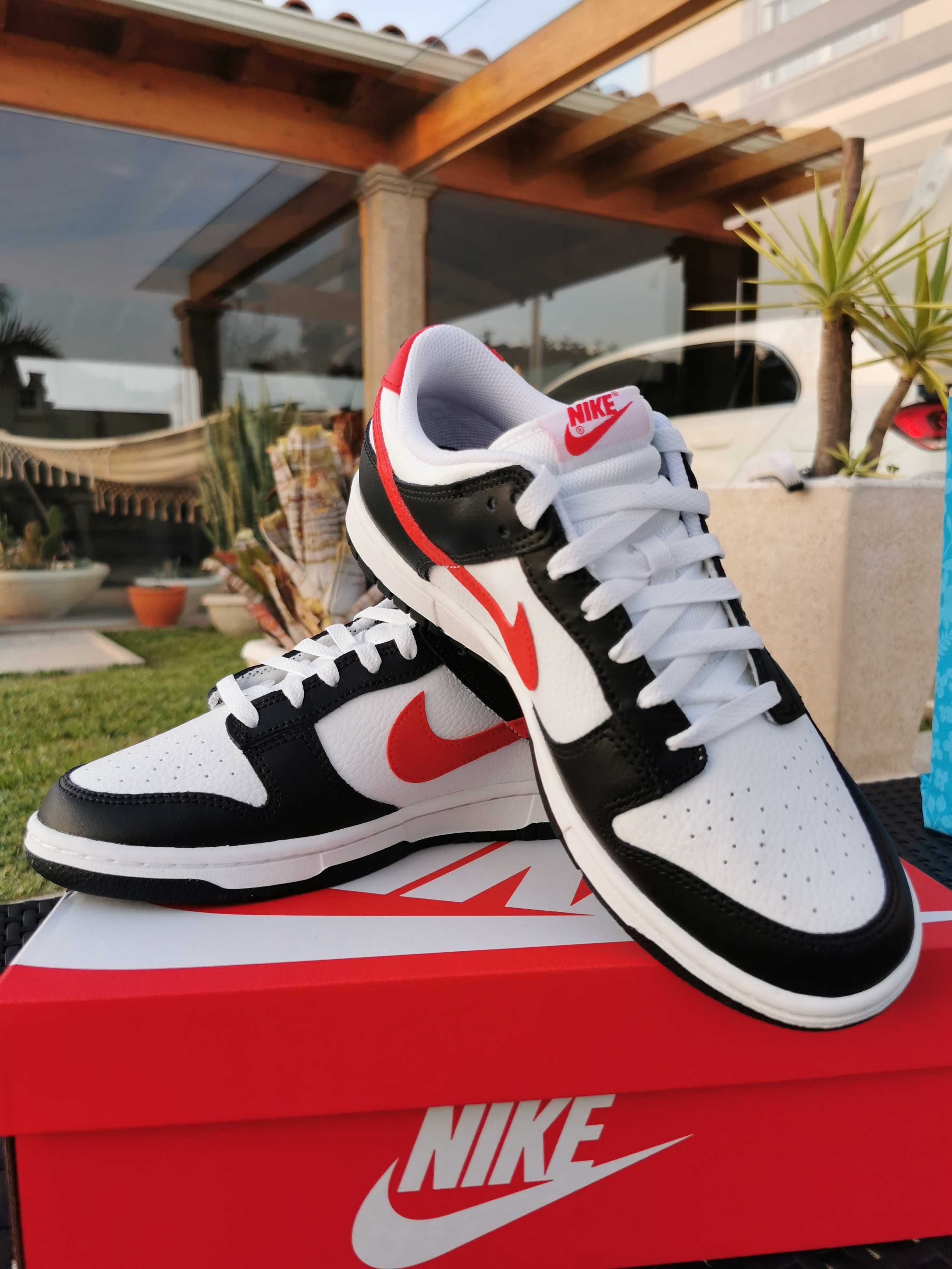 Nike Dunk Low Retro Red Swoosh Panda