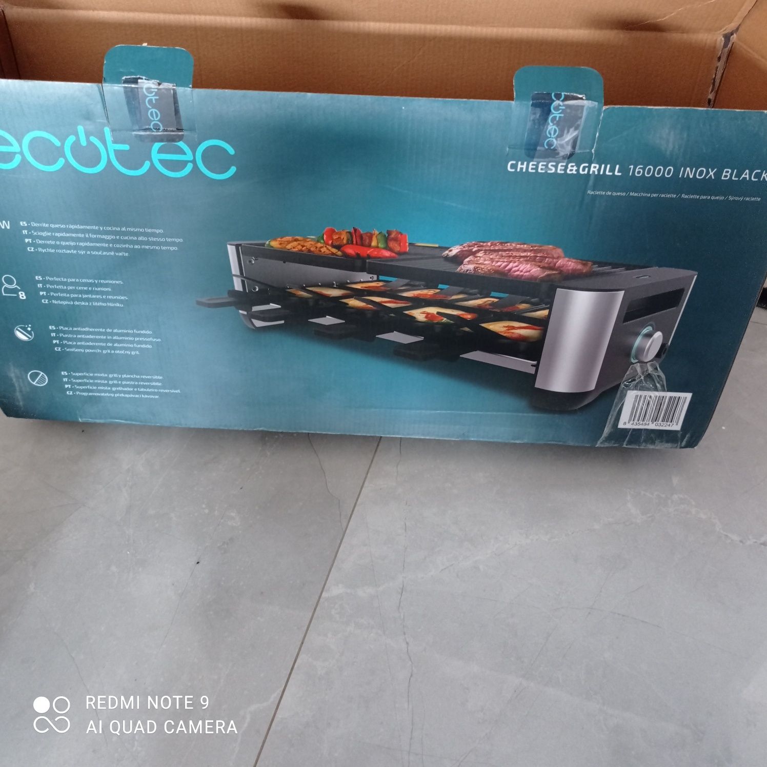 Grill elektryczny Cecotec cheese & Grill INOX Black