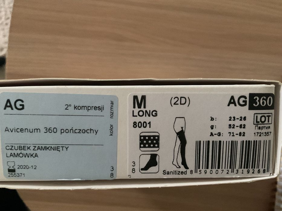 Pończocha uciskowa, rajstopa kompresyjna, CCL 2 23-32 mmHg