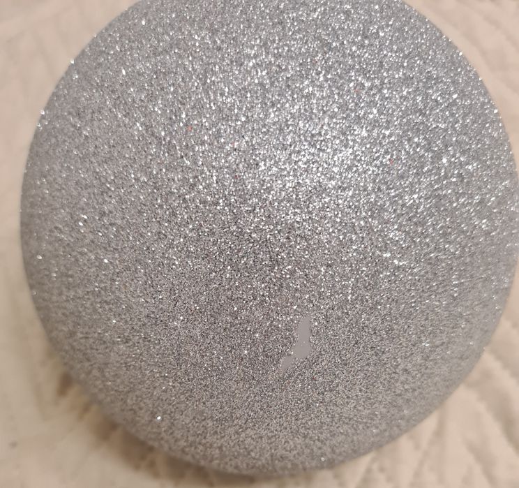 Bombka srebrna na choinkę