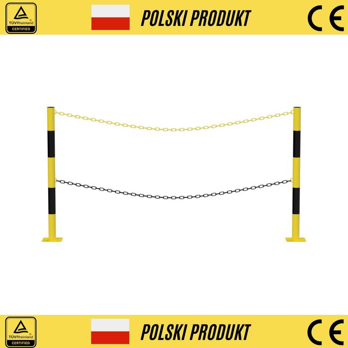 Barierka łańcuchowa U12B FI 48,3 x 2500 mm BHP