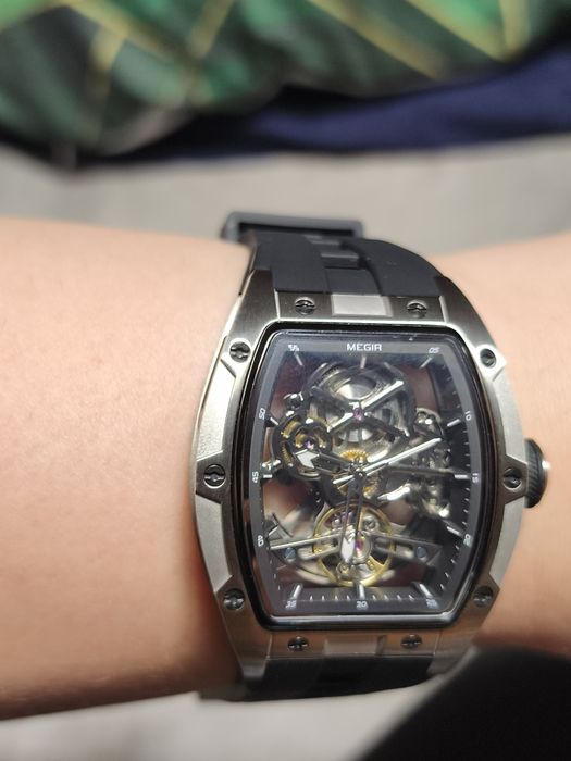 MEGIR Modny Zegarek Mechaniczny Sportowy dla Mężczyzn Automatyczny Sam