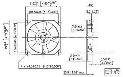 Продам осевой вентилятор ETRI 98 XH 01 81 / 000