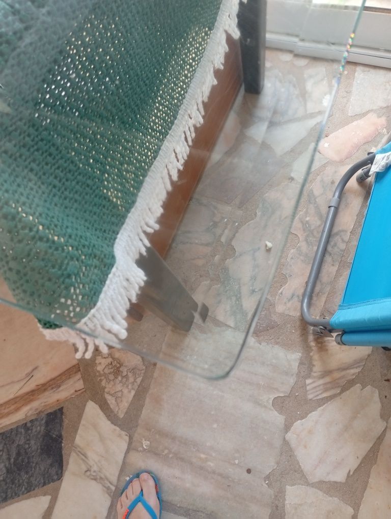 Vidro de mesa biselado