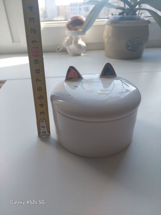 Porcelanowy pojemnik na biżuterię kotek Home & You