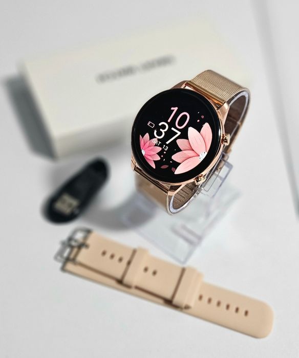 Smartwatch damski złoty bransoleta pasek