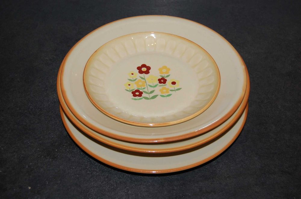 Talerze obiadowe - porcelit Tułowice - 4 sztuki - PRL