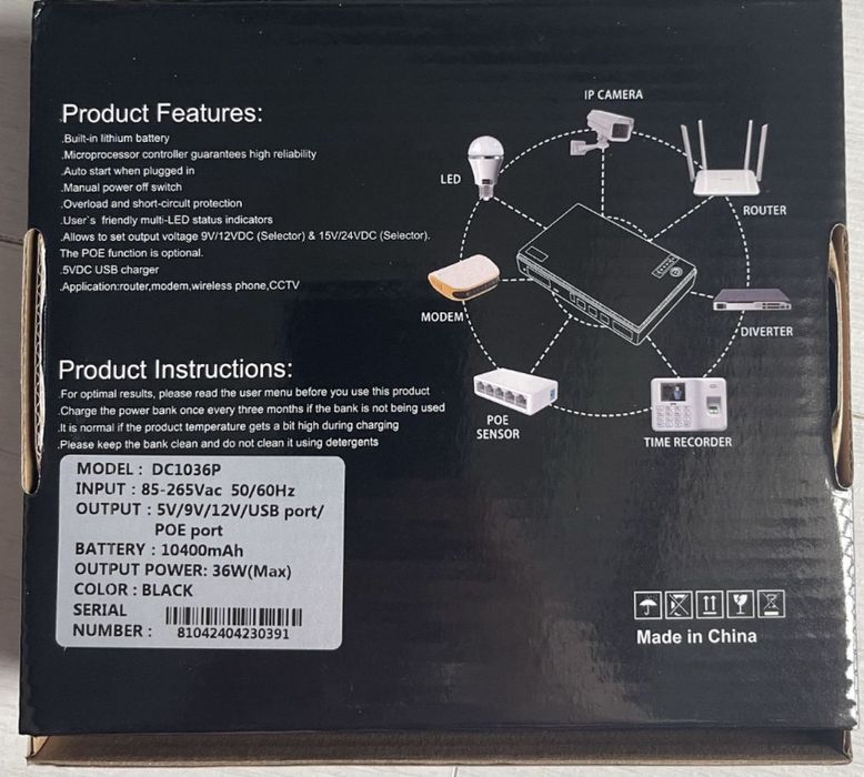 Наличие. Новый DC1018P  Павербанк для роутера UPS ДБЖ ИБП УПС