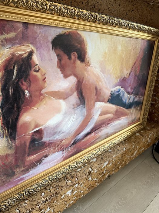 Картина в раме девушка и парень