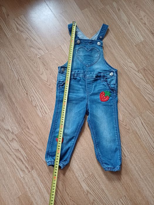 Ogrodniczki H&M 86 dla dziewczynki jeansowe