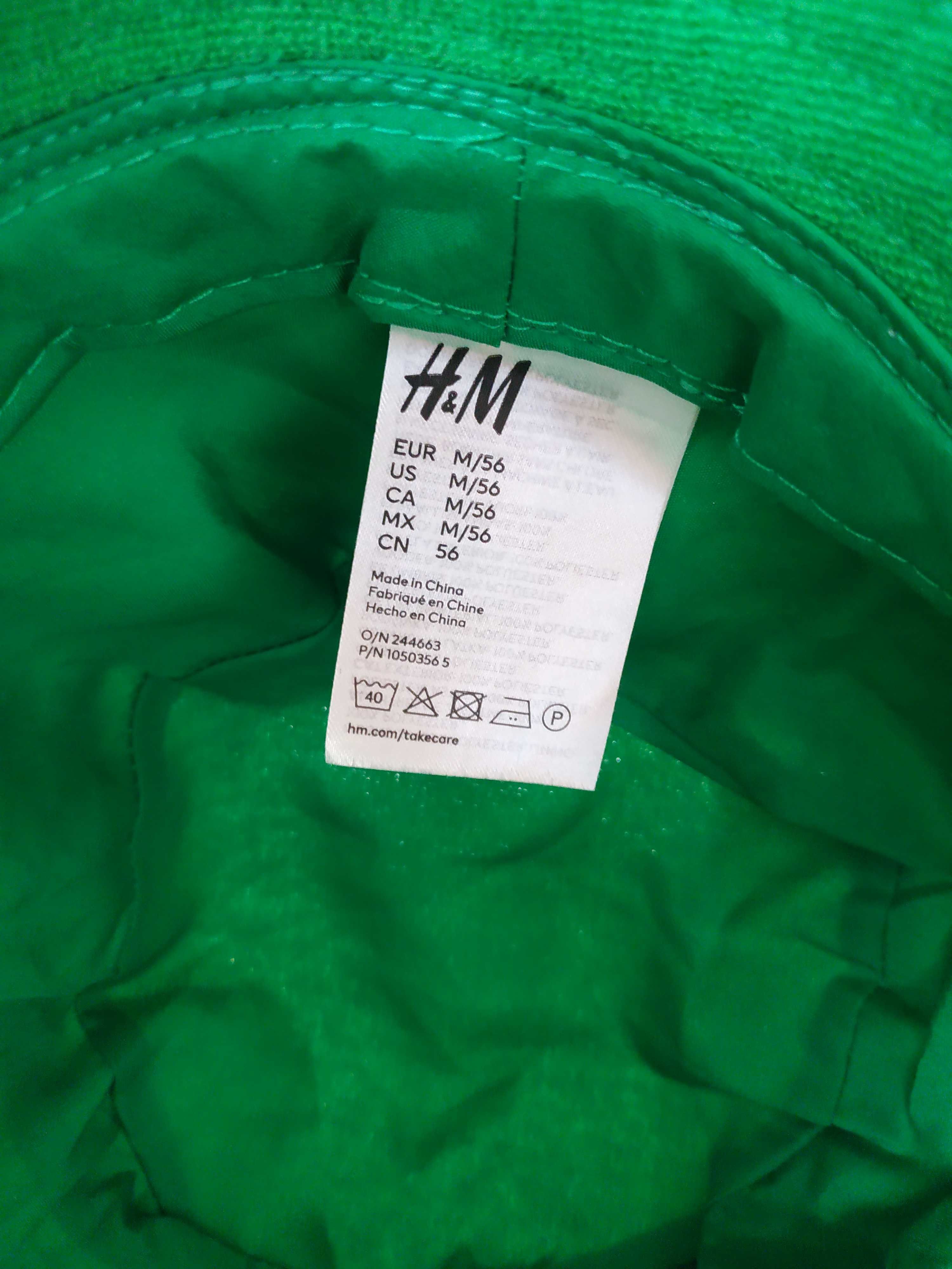 Топова зелена соковита панама від Н&М з махрової тканини,розмір М 56см
