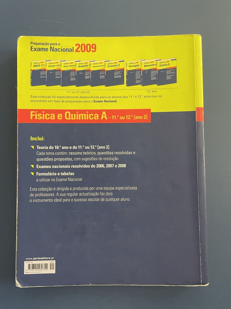 Preparação para o Exame Nacional Física e Química 11 e 12 ano