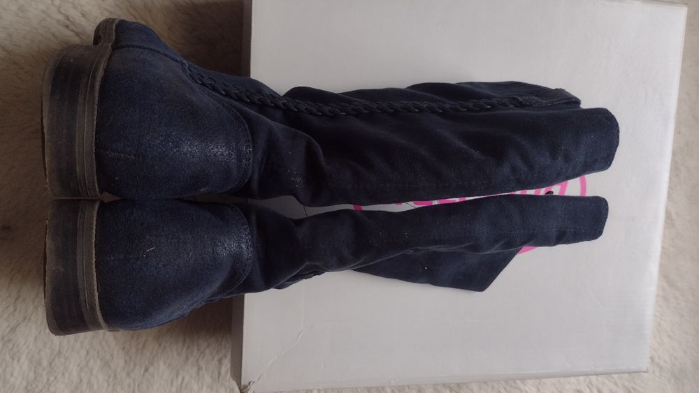 Graceland kozaki granatowe wysokie r 35 wkl. 22 cm