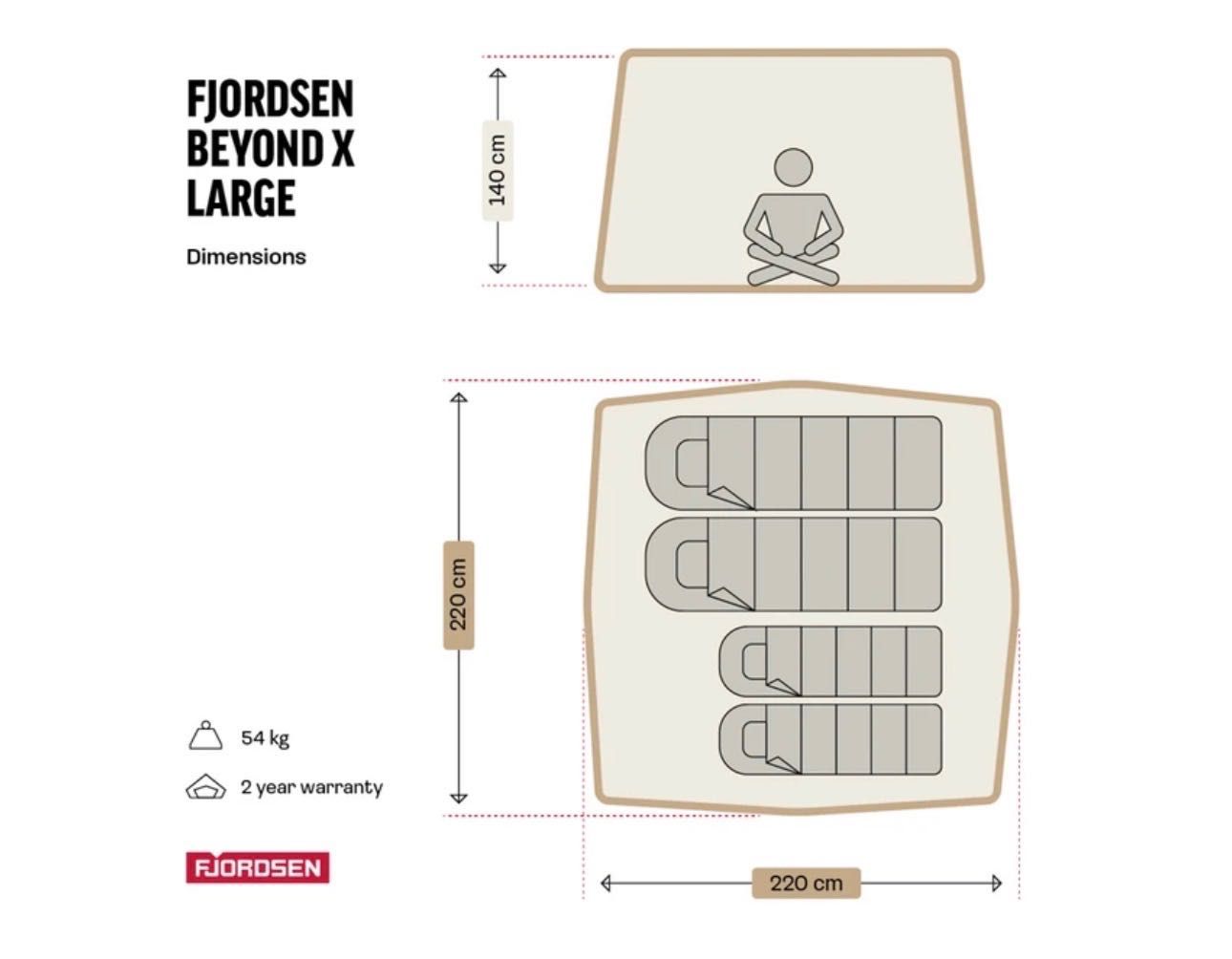 Tenda Tejadilho Fjordsen Beyond X Large