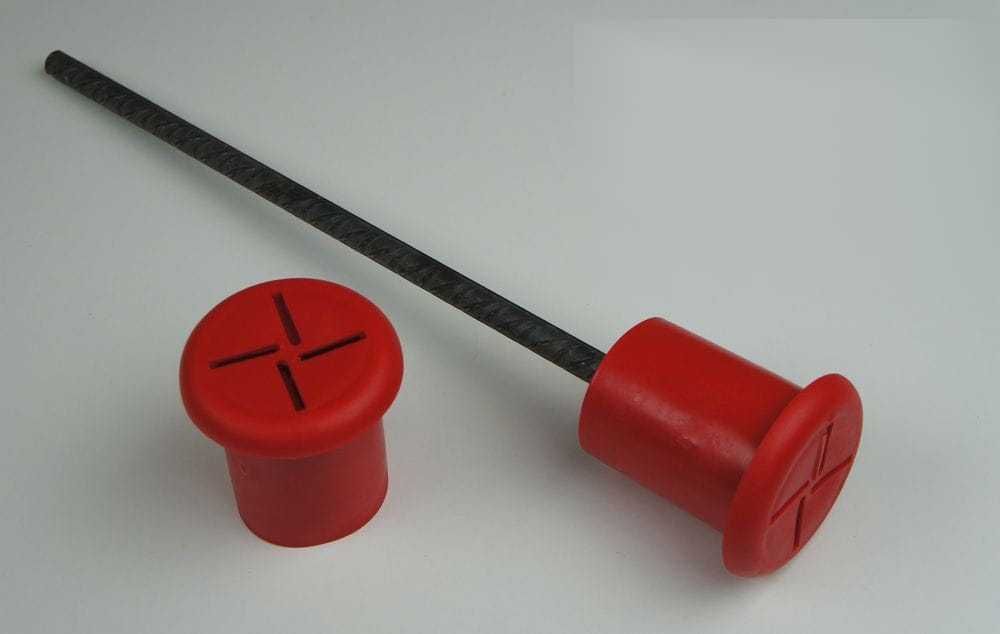 Osłonka PCV czerwona Grzybek na pręty zbrojeniowe fi 6-18 mm