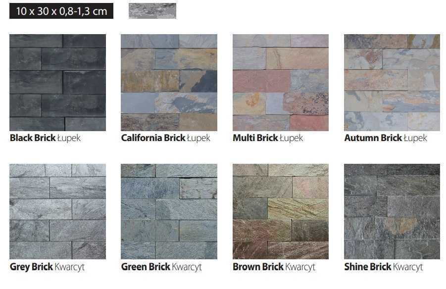 Silver Grey Shine Multicolor Copper Black Slate Deoli Łupek 30x10 Kwar