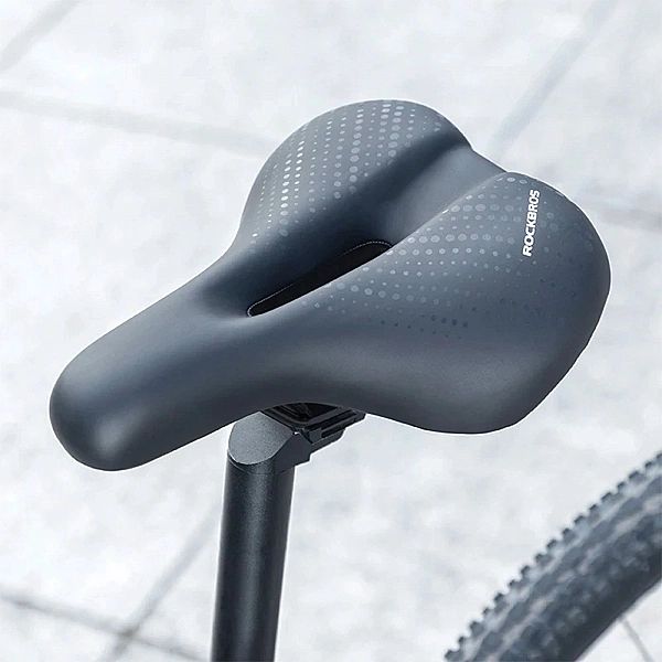 Siodełko rowerowe Rockbros MTB + lampka - czarne