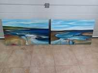 2 telas 75x45 cms