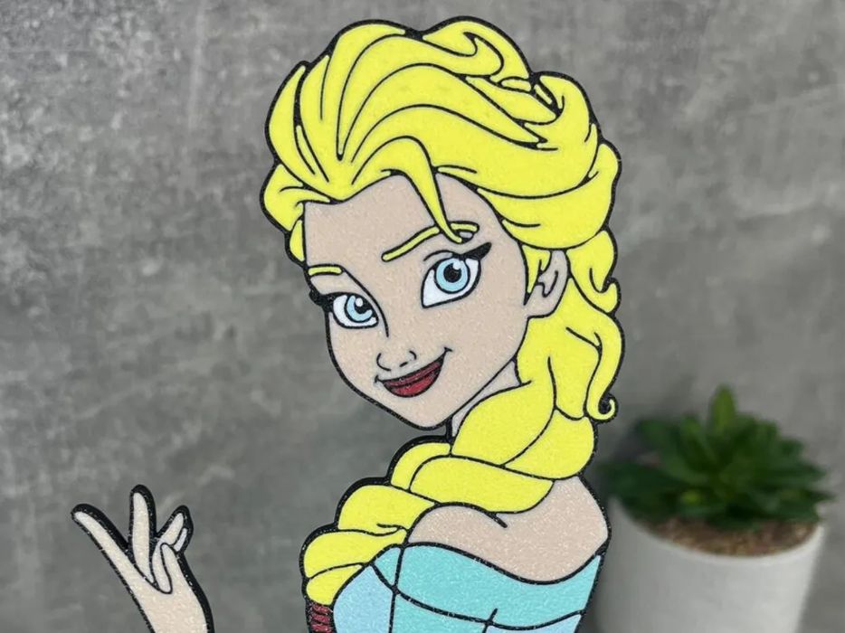 Topo de Bolo Elsa Frozen com AMS