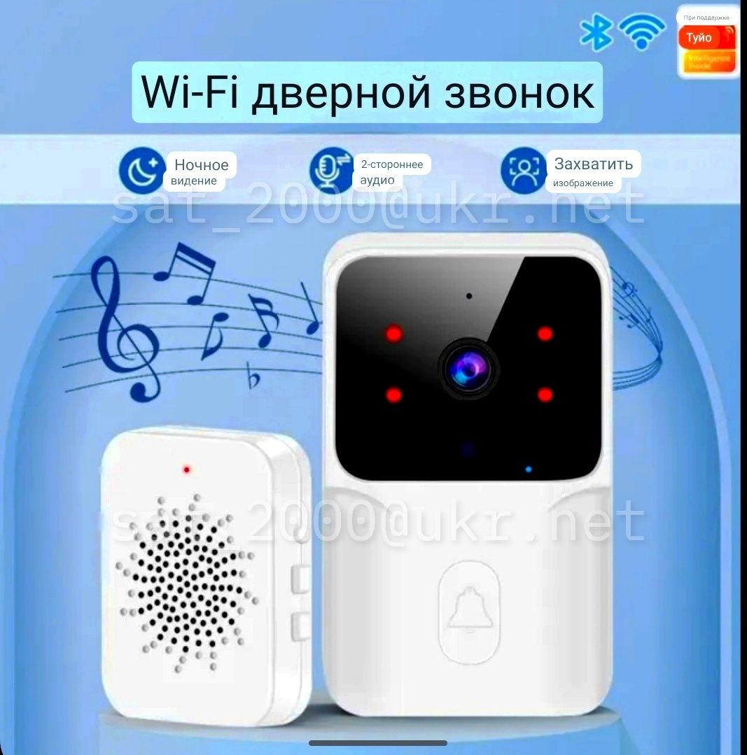 WI-FI Беспроводной Видеозвонок с возможностью удаленного доступа/Tuya