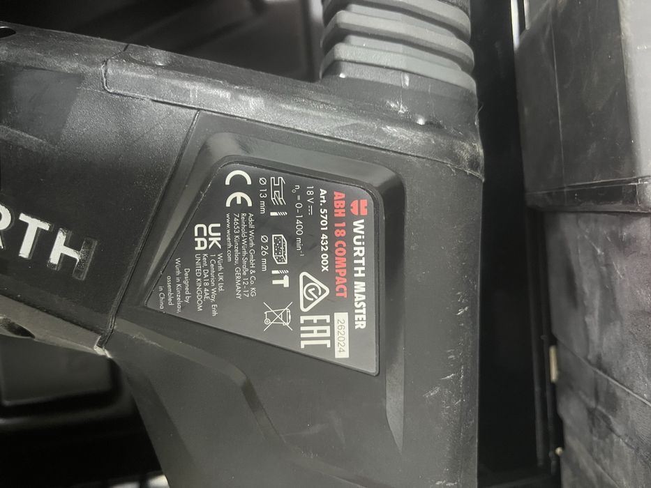 Wiertarka Wurth z odkurzaczem