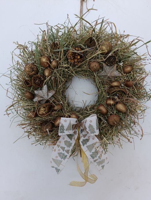 Rustykalny ,naturalny Świateczny wianeczek