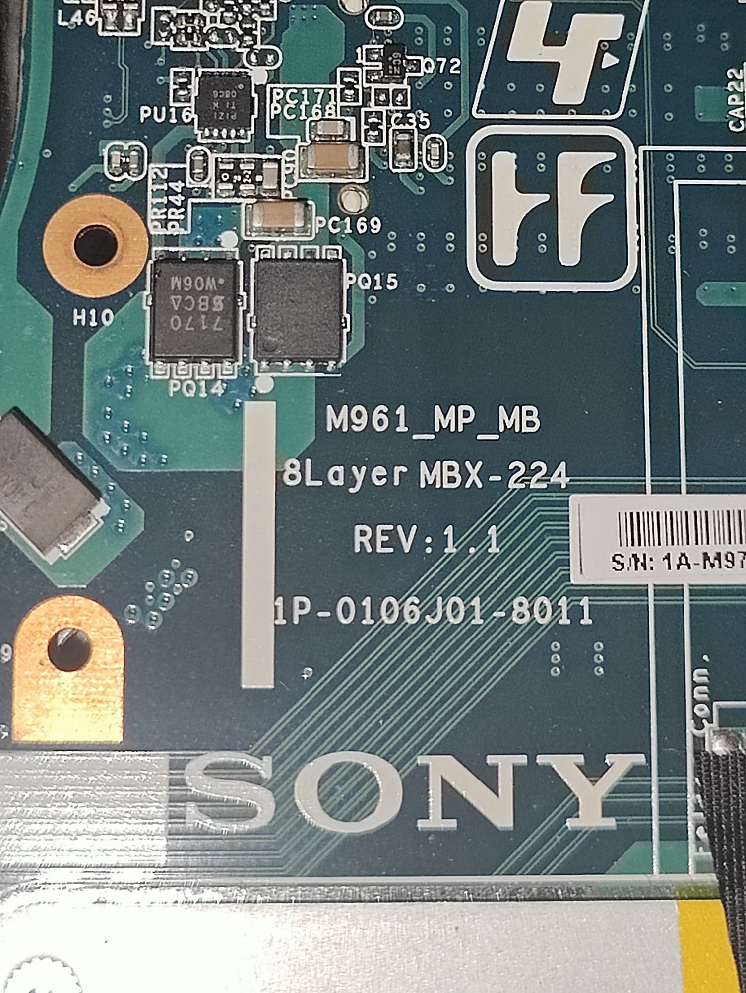 Płyta główna SONY VAIO MBX-224, procesor, Usb