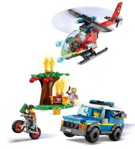 Klocki Lego City 60371 Auto + Helikopter + Motor