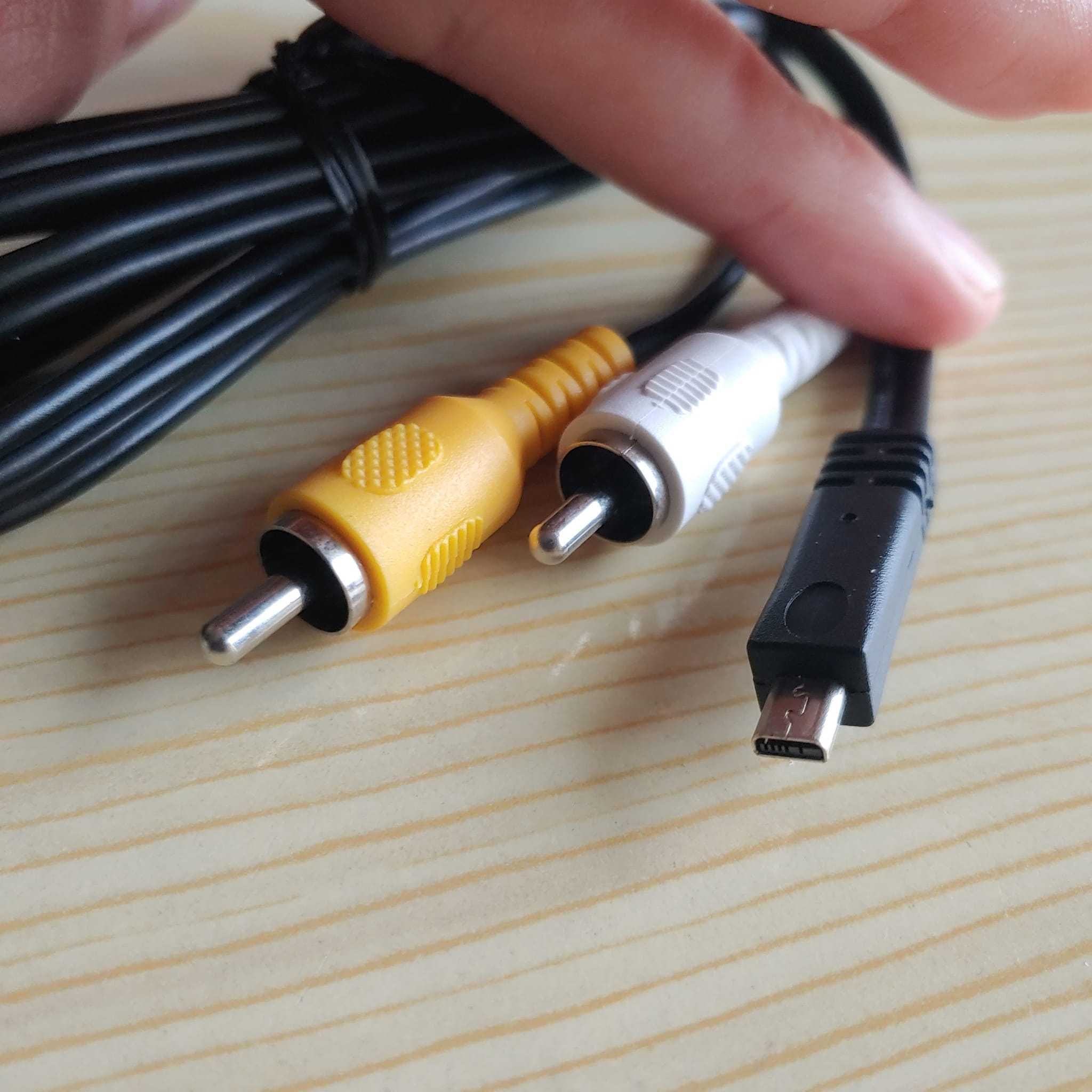 Micro cabo USB macho para 2 RCA NOVO