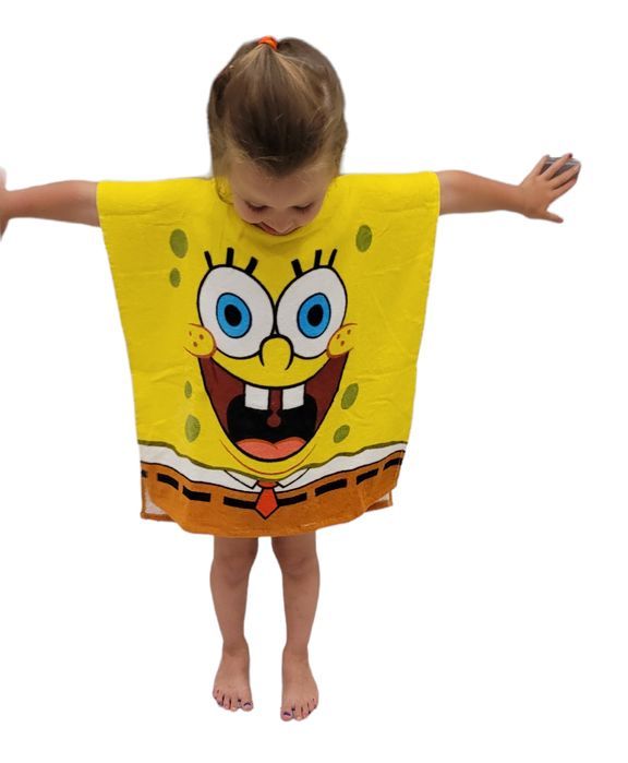 Ręcznik Kąpielowy Z Kapturem Spongebob Ponczo