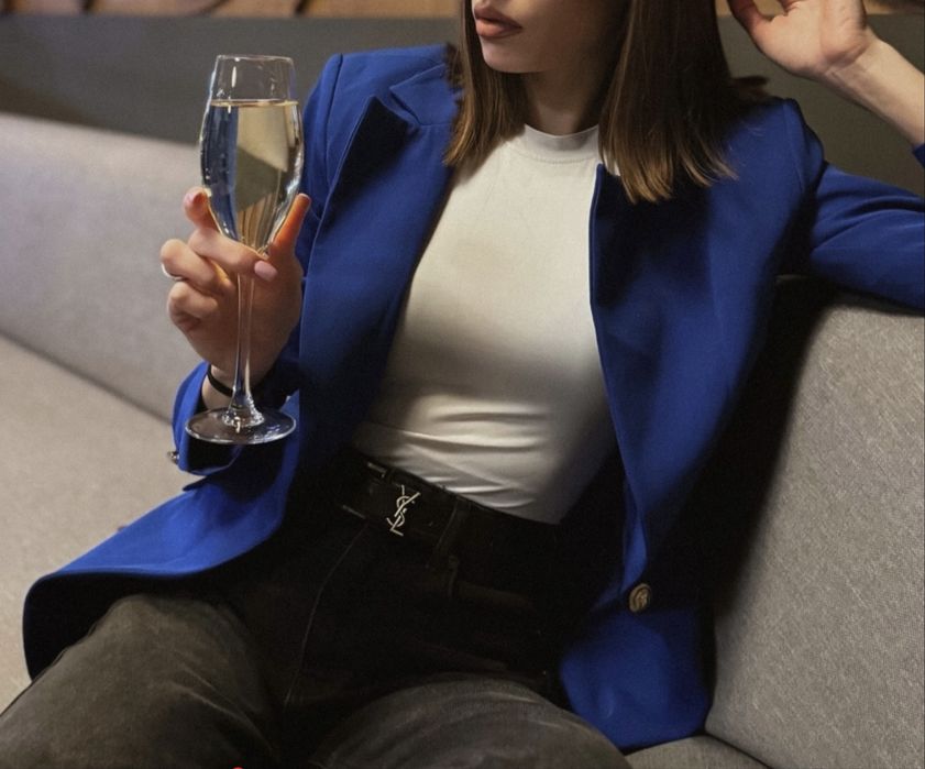 Пиджак женский синий