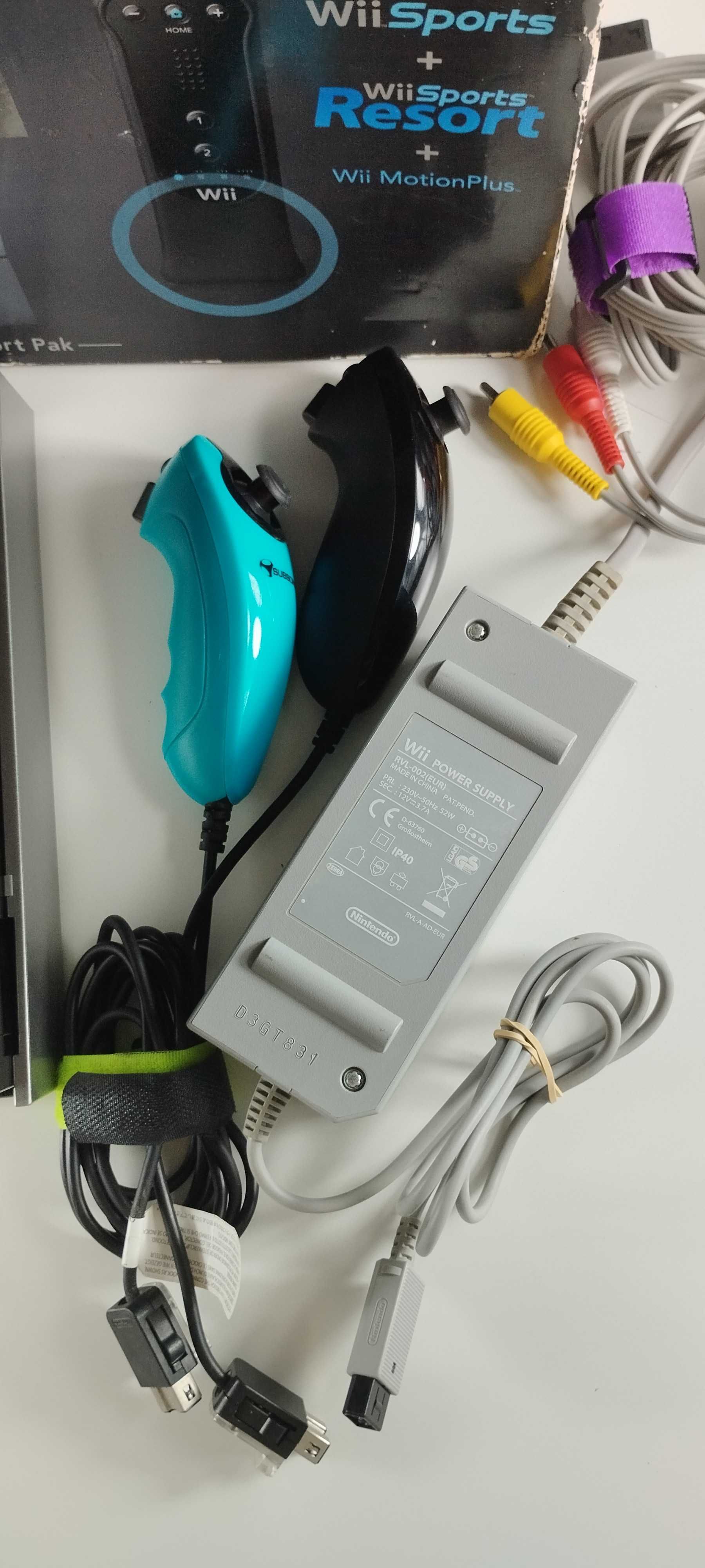 Nintendo Wii com caixa e acessórios