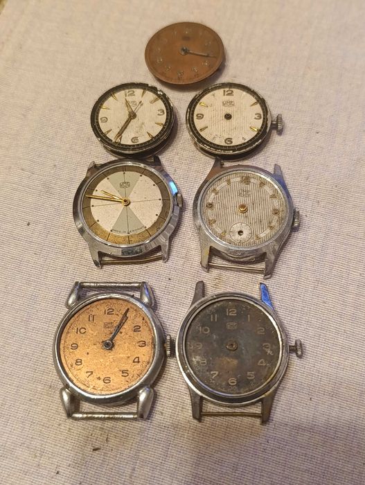 stare zegarki mechaniczne UMF RUHLA -  7 sztuk
