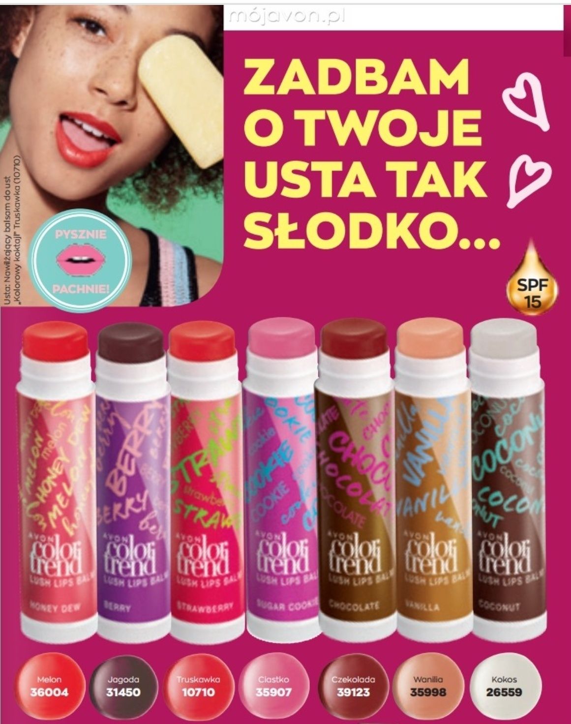 Avon Color Trend pachnący balsam do ust Kolorowy koktajl truskawka