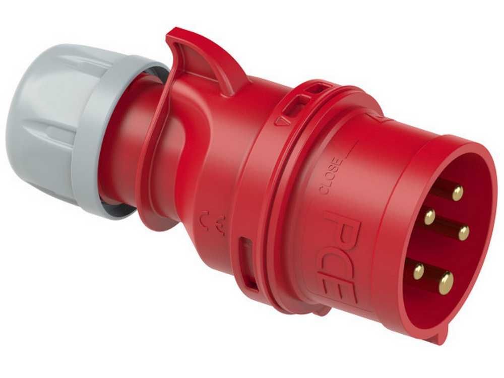 PCE 025-6 Wtyk siłowy 32A/400V 5P SHARK kablowy IP44 czerwony