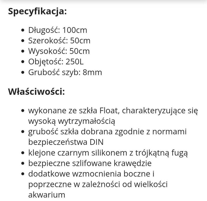 Akwarium Diversa 250l, nowe, 100/50/50 oryginalnie zapakowane