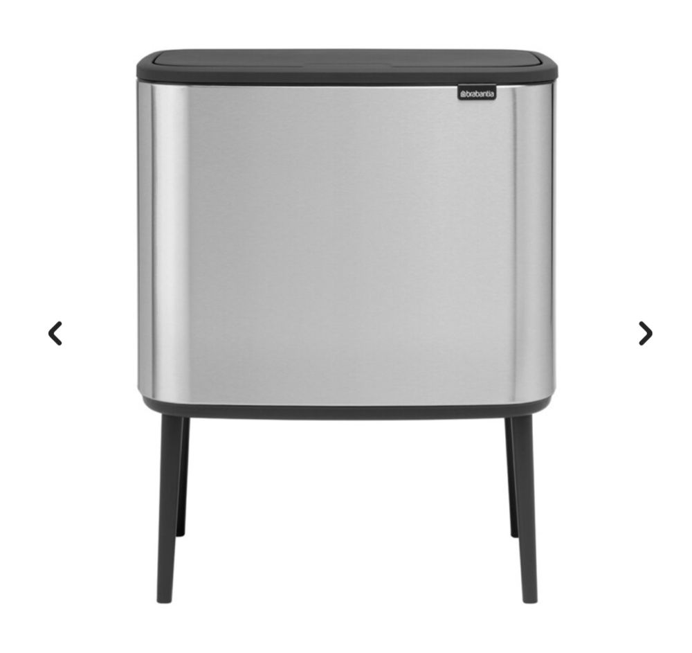 Semi-novo: Balde/caixote de lixo (lixeira) para reciclar BO Touch Bin 11 + 23 L | Brabantia