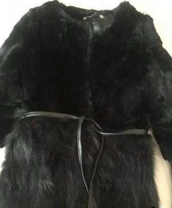 Куртка зимняя  р M кролик рекс песец