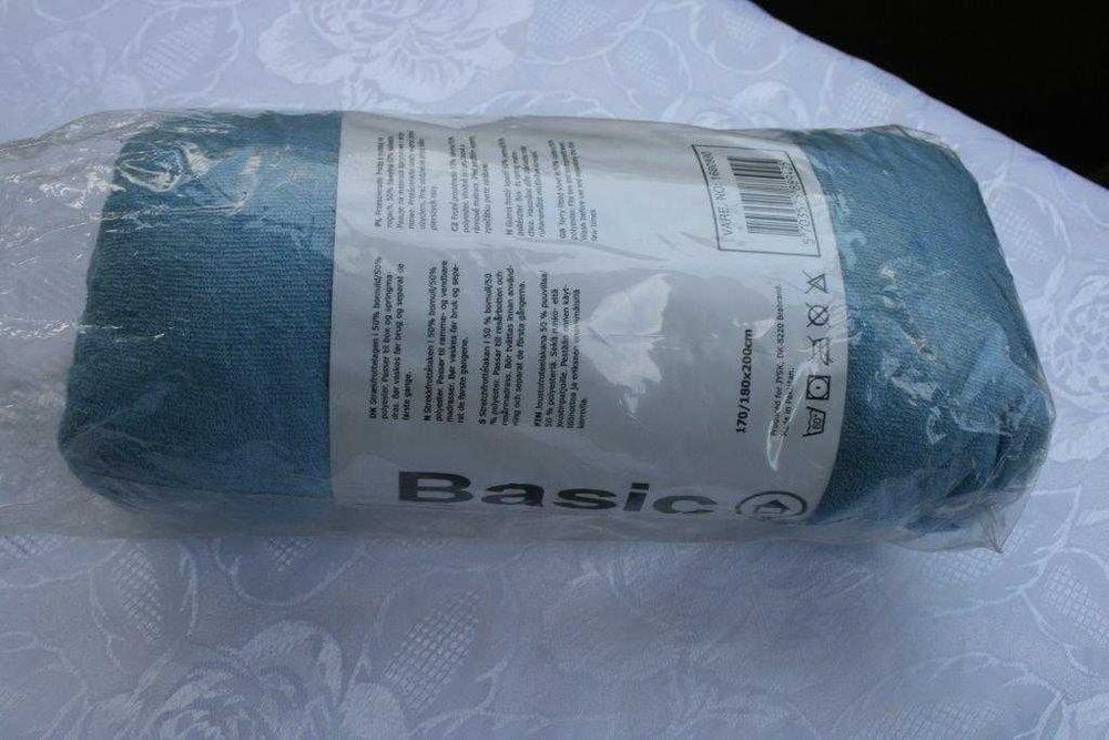 nowe prześcieradło frotte z gumka na rogach 170/180*200 niebieski Jysk