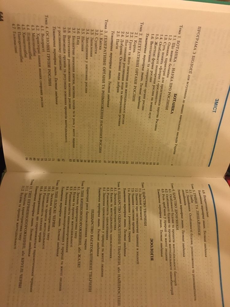 Біологія довідник для абітурієнтів школярів загальна біологія людини