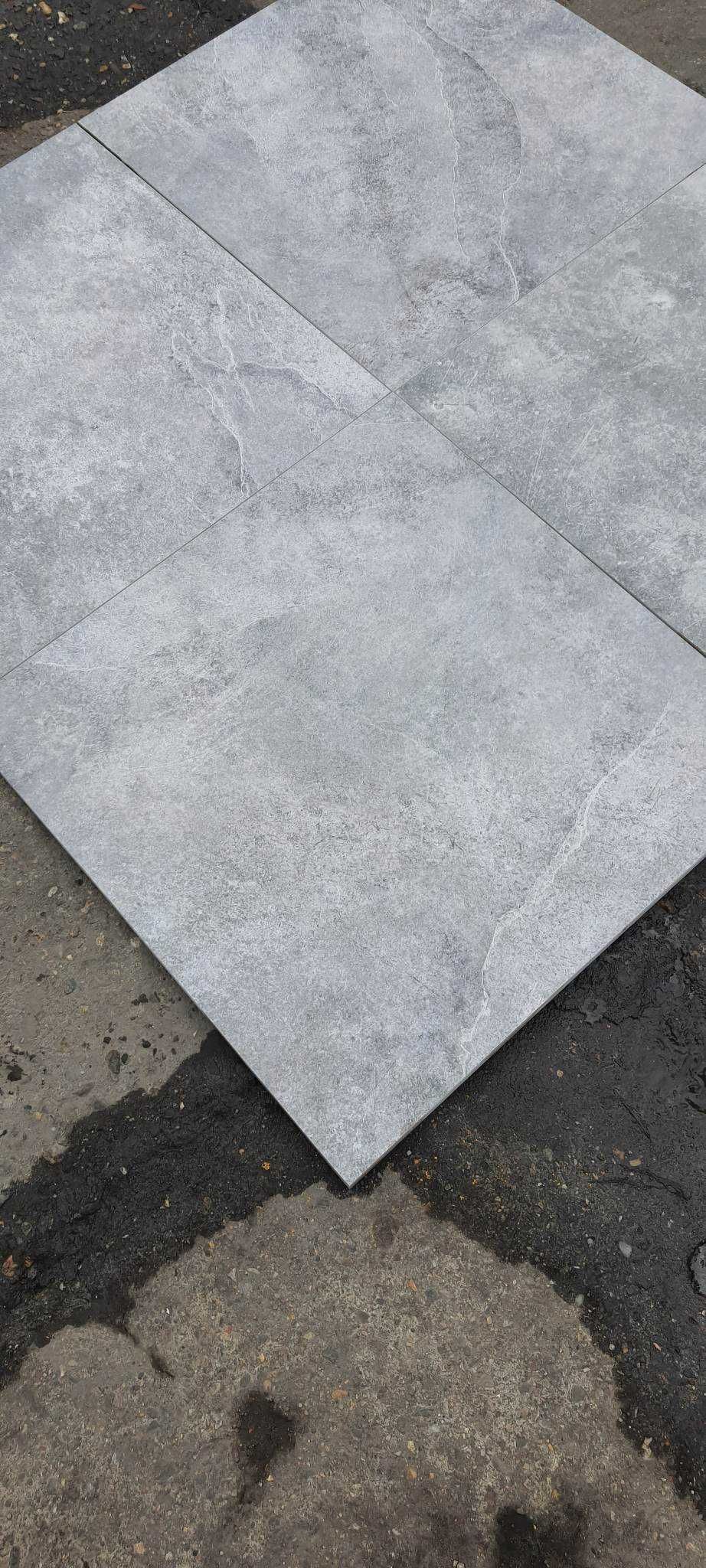 Płytki Tarasowe Podłogowe Gres Szare 20mm P. Grey 60x60 Grubasy