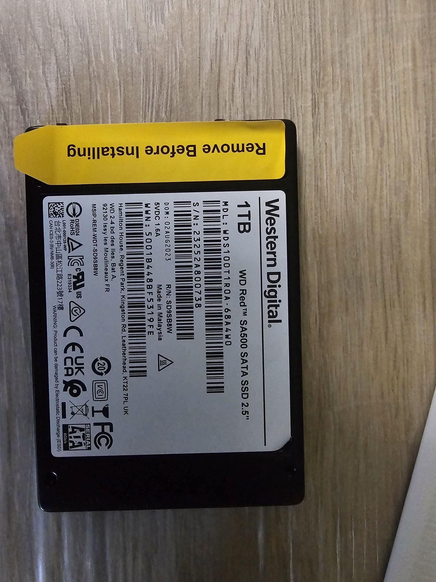 SSD накопичувач WD Red SA500 1 TB (WDS100T1R0A)