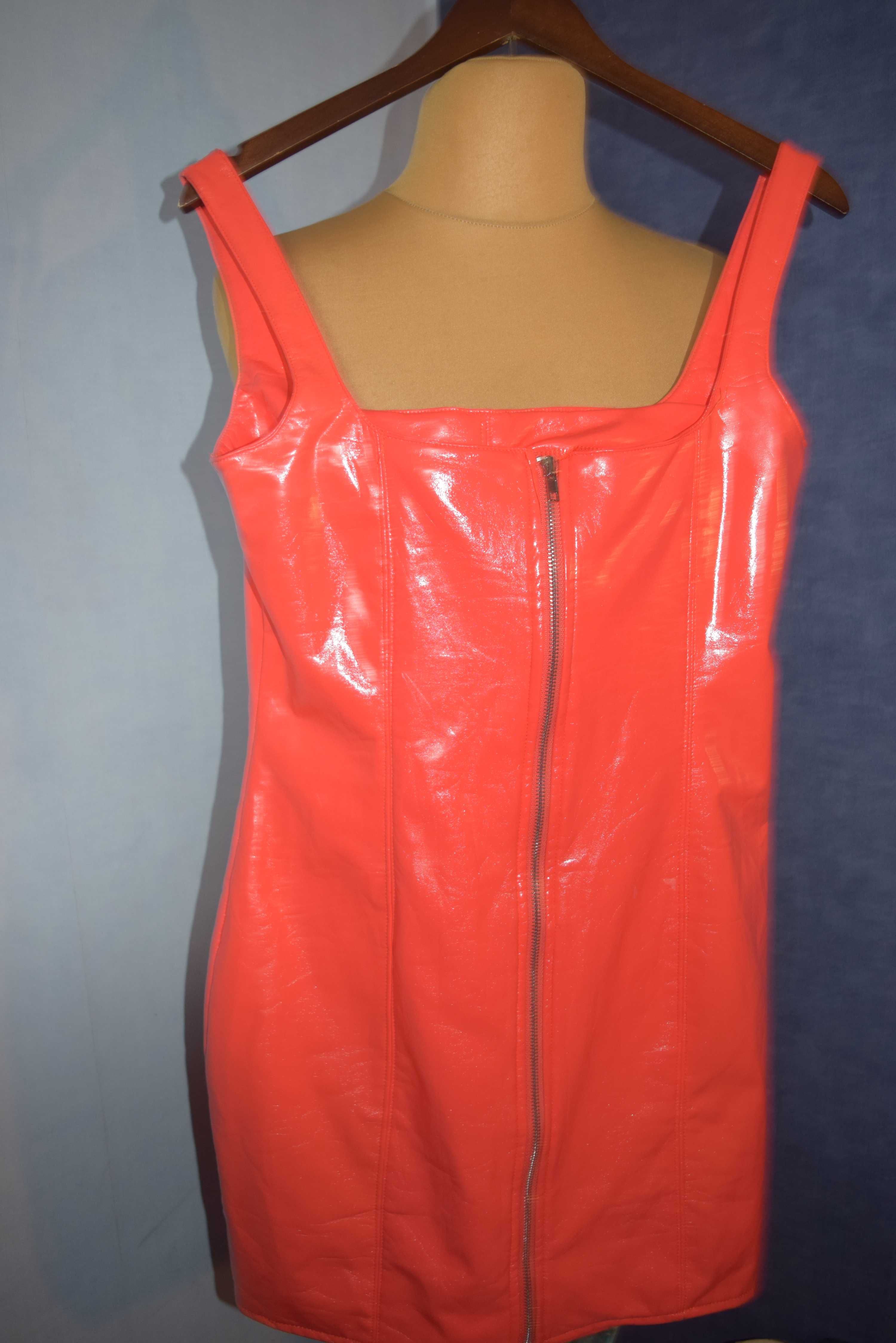 Missguided Piękna sukienka lateksowa nowa_40