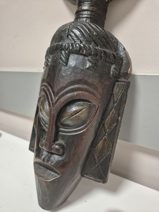 Stara maska drewniana ozdoba