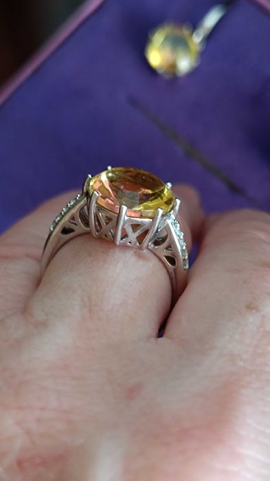 Срібні комплекти з сапфіровим цирконом, царитом, блакитним іолітом